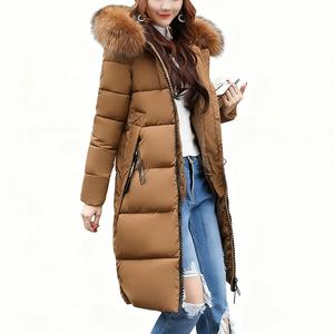 Boying Nouveau Manteau <span class=keywords><strong>Doudoune</strong></span> Long en Coton Tissé pour <span class=keywords><strong>Femme</strong></span>, Chaud et Écologique, Col Grande Fourrure à Capuche, Alternative au Duvet Hiver, ODM/OEM - Product Image 5