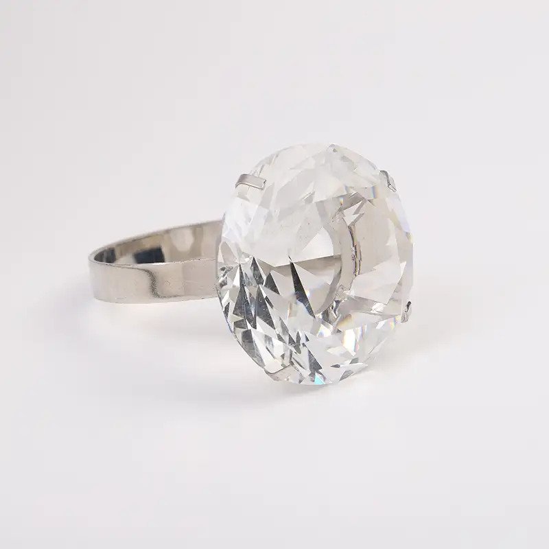 יהלומים באיכות גבוהה צורת קריסטל מפיות טבעות חתונה מפית טבעת למסעדה בית תפאורה