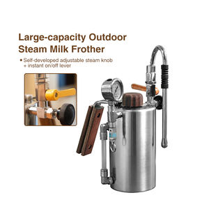 Chauffe-eau portable semi-automatique 1600 ml à chauffage électromagnétique électrique et à gaz pour usage intérieur et extérieur, avec mousseur à <span class=keywords><strong>lait</strong></span> vapeur - Product Image 1