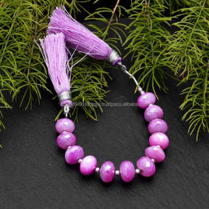 ลูกปัดพลอยรูปพระจันทร์สีม่วงธรรมชาติอันน่าทึ่งขนาด9มม. ความยาว4นิ้วทำเครื่องประดับสร้อยคอ - Product Image 2