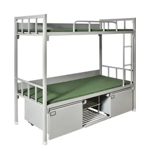 Goedkope Dubbele Stapelbed Metalen Dubbel Stapelbed Voor Volwassenen Dubbele Decar Bed Ijzeren Duplex Profugio Lectum Metallum