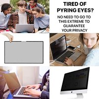 Protection d'écran en PET pour ordinateur portable - 14''/27''/24'' - Anti-regard indiscret, anti-reflet, anti-lumière bleue, dureté 4H, noir clair, qualité AAA