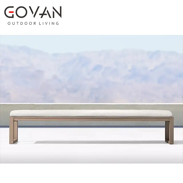 New Arrival Garden Furniture Hotel Patio Leisure Solid Teak Wood Outdoor Dining Bench