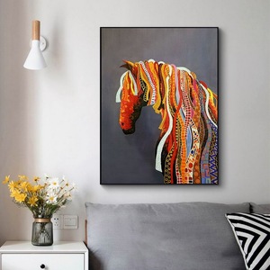 <span class=keywords><strong>Peinture</strong></span> à l'huile purement peinte à la main, abstraite, animale, grande taille, tête <span class=keywords><strong>de</strong></span> <span class=keywords><strong>cheval</strong></span>, <span class=keywords><strong>peinture</strong></span> à l'huile - Product Image 2