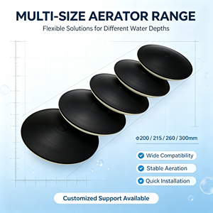 Korrosionsbeständige EPDM-Gummimembran Gebogene Belüftungsscheibe ABS-Unterstützung Mikroporöser Diffusor für Wasseraufbereitung - Product Image 3