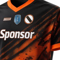 Conjunto de Uniforme de Fútbol Personalizado al por Mayor con Diseño Diagonal Halftone, de Secado Rápido, en Poliéster, OEM