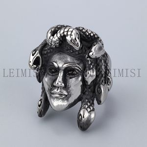 Acier inoxydable Vintage Mode Serpent dame Anneaux Gothique Punk Mythologie Grecque Anneau Hommes Cool Non Ternir Punk Anneaux - Product Image 5