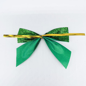 Ruban à paillettes personnalisé en gros avec nœud préformé et attache torsadée pour décorations de Noël, vaisselle, emballages et décoration intérieure - Product Image 6