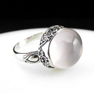Literary <b>pink</b> floral border exaggerated ring, women's retro jewelry <b>gifts</b> - Product Image 5