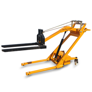 KAD Empilhador Semi Elétrico Hidráulico Portátil Lift Pallet Forklift 500kg-700kg Capacidade Dobrável Boom Crane Truck 1.5m Forklift - Product Image 1