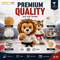 Jouets en peluche de karaté personnalisés de qualité supérieure pour les récompenses de championnat, matériaux écologiques, vente en gros OEM, échantillonnage rapide