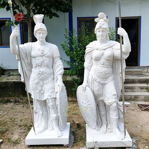 Figura de Jardín de Tamaño Real, Estatuas de Guerreros de Mármol, Escultura de Soldado Romano - Product Image 4