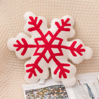 Oreiller en coton de Noël créatif inspiré des fleurs de bonbons en peluche flocon de neige et décoration de maison de neige jouet en peluche