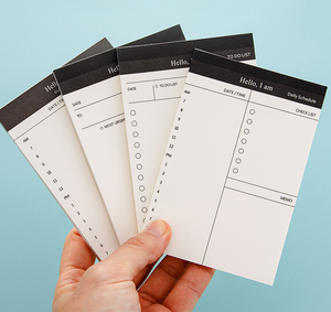 Bloc de notas personalizado barato, lista de pedidos de bloc de notas, lista de verificación de bloc de notas con horario diario - Product Image 1