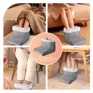 Double Layer Design Short Plush Thickened Jacket with Heating Function Warm Foot Warmer for <b>Locking</b> Temperature - Product Image 5