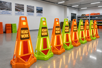 Cono de Seguridad Vial Inteligente con LED, IoT 4G, RTK, GPS, Sensor de Radar, Alerta por Voz, Pantalla Personalizable, Advertencia de Construcción Vial, Intermitente