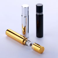SUMEEAR - Botella de Perfume de Vidrio con Recubrimiento UV de 10 ml, con Rodillo y Tapa de Rosca, Recargable, con Logotipo Personalizado, Multicolor, Muestra de Aceite Esencial