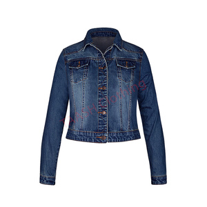 Veste en jean élégante pour femmes avec un design raffiné, une texture lisse, une coupe parfaite pour les sorties quotidiennes, confortable pour la superposition, vêtements de loisirs - Product Image 1