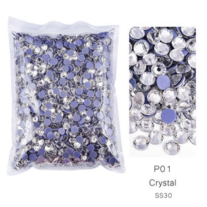 BOBOHOO SS3-SS30 도매 100 총 핫픽스 모조 다이아몬드 플랫 백 핫픽스 유리 크리스탈 <span class=keywords><strong>Ab</strong></span> 모조 다이아몬드 크리스탈 디자인에 철 - Product Image 4