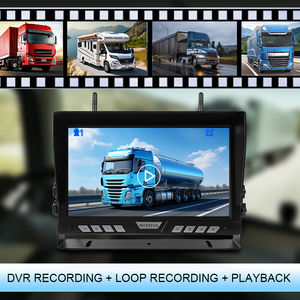 Wireless <b>Camera</b> Monitor Kit System Car Security Rear Vicew 2CH 10.1 Inch Screen DVR BUS Truck Trailer Backup Wireless-10.1-x36-S - Product Image 3