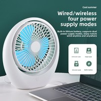 Mini ventilateur à moteur sans balais rechargeable par USB, 3 vitesses réglables, fonction d'inclinaison silencieuse, batterie incluse, faible bruit 11 dB, pour étudiants, maison, bureau