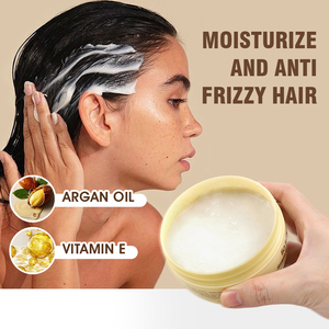 Masque capillaire réparateur à l'huile d'argan, marque privée OEM, masque hydratant pour cheveux, masque lissant nourrissant pour cheveux, vente en gros - Product Image 2