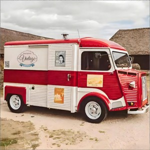 Remolque <span class=keywords><strong>de</strong></span> Comida Eléctrico Retro Personalizado Citroën con Trituradora <span class=keywords><strong>de</strong></span> Hielo Eléctrica Comercial para Té con Leche en el Mercado Nocturno - Product Image 2