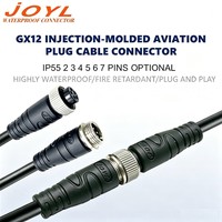 Connecteur étanche JOYL GX12 pour l'aviation, 2-7 broches, PA66, 110V 8A, pour éclairage de scène et voyant pilote