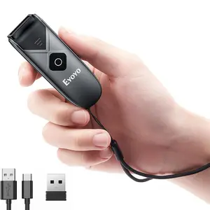 Eyoyo热卖便携式迷你蓝牙USB 2D 1D有线无线条形码扫描仪条形码阅读器，适用于平板手机安卓平板电脑