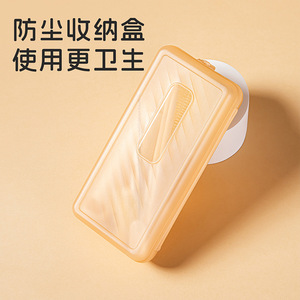 Juego de cepillos portátiles de silicona para biberones, color naranja marfil, para limpieza de biberones para niños, uso en exteriores - Product Image 1
