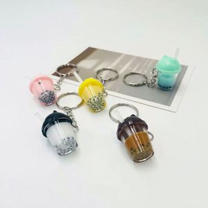 Promotional Keychain <b>Bubble</b> <b>Boba</b> Milk Tea Special Keychains Bag Car Keyring - Product Image 1
