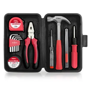 Conjunto de ferramentas, combo mini kit de ferramentas caixa de garagem casa rosa mulheres kit de ferramentas para casa