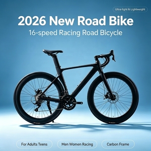 Nuova Bici da Corsa 2026, 16 velocità, Manubrio Piatto, Ultra-leggera per Adulti, Ragazzi, Uomini e Donne, Bicicletta da Corsa Trek - Product Image 1