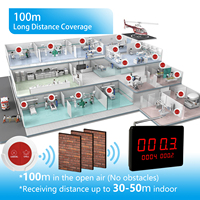 Système d'appel d'urgence sans fil Infirmière hospitalière Service médical Téléavertisseur Récepteur hôte à 1 numéro avec 10 boutons étanches