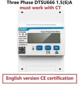 DTSU666 220V 5(80)A 0.015-1.5(6)A SMART Intelligent Digital Display <b>Three</b>-phase Meter Model 01 CE Certified Accuracy Class 1 - Product Image 3