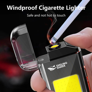 ไฟฉายทรงซังข้าวโพดฉลามแบบชาร์จไฟ USB ได้สำหรับตั้งแคมป์กลางแจ้ง - Product Image 2