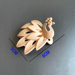 Clip Horizontal mate medio de 6CM, Clip de garra de pavo real, soporte de cola de caballo alto de plástico esmerilado a la moda, Clip de tiburón - Product Image 3