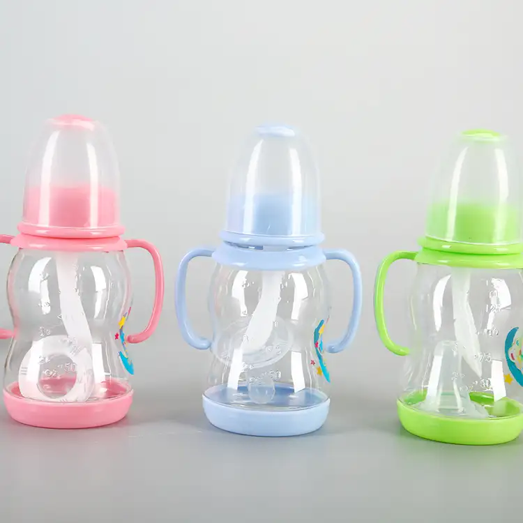China supplies new cute babies hands free all in one baby bottle thermos feeding