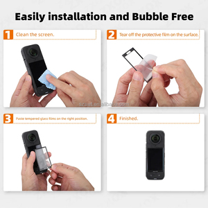 Cho insta360 X4 Tempered Glass bảo vệ màn hình Insta <span class=keywords><strong>360</strong></span> X4 hành động phụ kiện máy ảnh chống trầy xước 9HD bảo vệ phim - Product Image 6