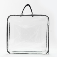 Couverture à fermeture éclair en plastique PVC transparent personnalisé sac de couette sac d'emballage de voyage transparent pour vêtements de literie