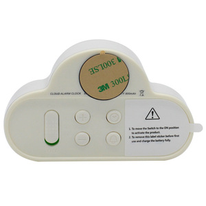 Cloud Shape <b>Digital</b> Alarm <b>Clock</b> With Voice Control USB Rechargeable Magnetic Night Light For Bedroom - Product Image 5