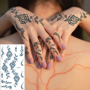 Semi Permanent Herbal <strong>Jagua</strong> Temporary Tattoo Stickers 2Weeks Lasting Hand Body Face <strong>Henna</strong> Style Floral Mandala Body Art Decals - Product Image 4