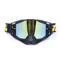 Masque de motocross pour adultes avec sangle réglable, verres miroir, pour moto tout-terrain, VTT, MX, casque de moto