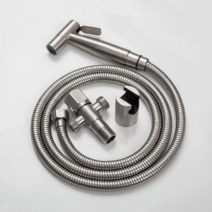 Factory Direct Stainless Steel Toilet <b>Bidet</b> Shattaf Set Modern Vertical <b>Spray</b> Brushed Nickel Handheld Sprayer Easy Use Bathroom - Product Image 2