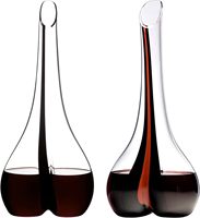 Carafe à vin rouge en verre borosilicate Creative Black Tie Smile Red 1410 ml, accessoires pour vin, ensemble de décanteurs à vin