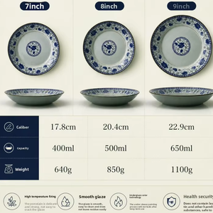 Ensemble de vaisselle en céramique de haute qualité, assiettes en céramique avec couvercles, assiettes en céramique avec boîte d'emballage, usine d'origine de grande taille - Product Image 1