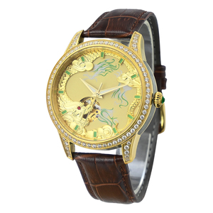 3D Golden Dragon Phoenix Pattern Luxury Natural Jade <b>Watch</b> for <b>Men</b> and Women Automatic Mechanical <b>Watch</b> - Product Image 3