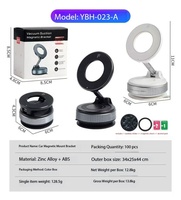 Support universel en alliage avec ventouse en silicone, nouvelle collection, vente en gros, rotation à 360° °   Support magnétique rotatif pour téléphone de tableau de bord de voiture