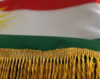Drapeau du Kurdistan HaniHani 150x90cm avec soleil doré et franges - Symbole de la liberté, de l'unité et de la fierté - Biji Kurdistan Chine Événements patriotiques