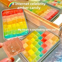 Bonbons fruités à l'ambre |   Friandise artisanale en cristal de diamant, sonore et réactive, pour filles, très populaire sur internet